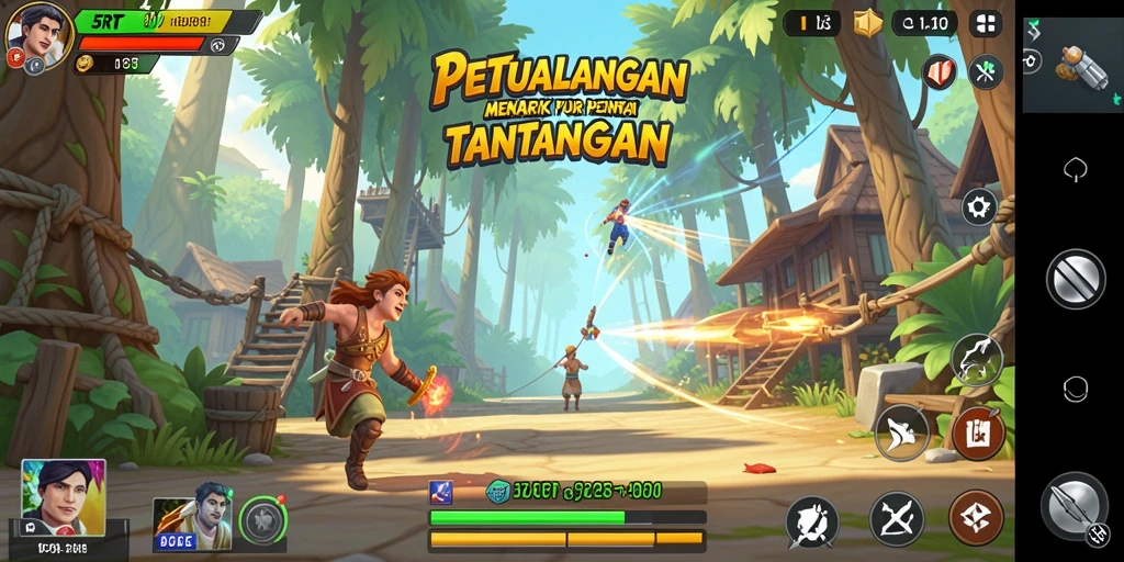 Tangkapan layar utama 5RT menampilkan gameplay seru dalam dunia petualangan.