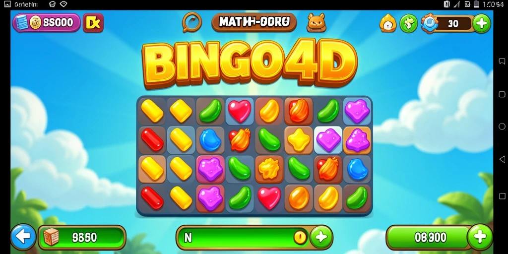 Tampilan menarik dari gameplay BINGO4D yang seru.