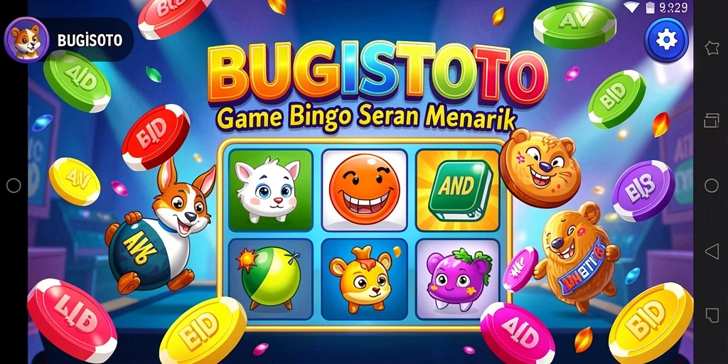 Tampilan gameplay seru dalam permainan Bingo BUGISTOTO.