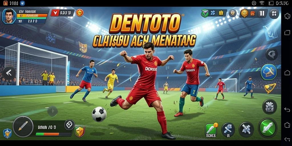 Tampilan gameplay DENTOTO yang penuh aksi dalam olahraga.