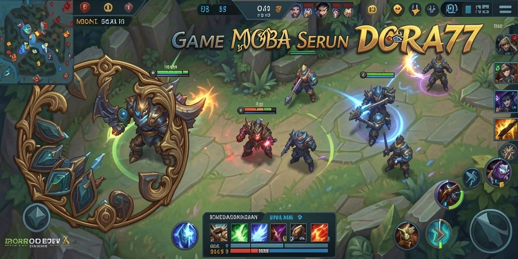 Gameplay DORA77 yang menarik dan penuh aksi di arena MOBA.
