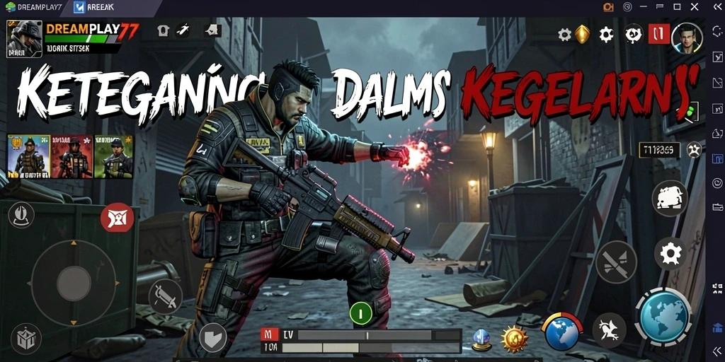 Menampilkan gameplay menakutkan di dalam kegelapan yang mencekam.