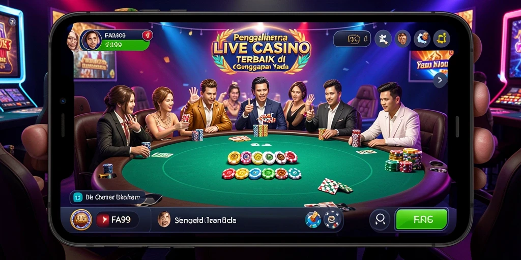 Tampilan menarik dari gameplay Live Casino FA99 dengan dealer profesional.