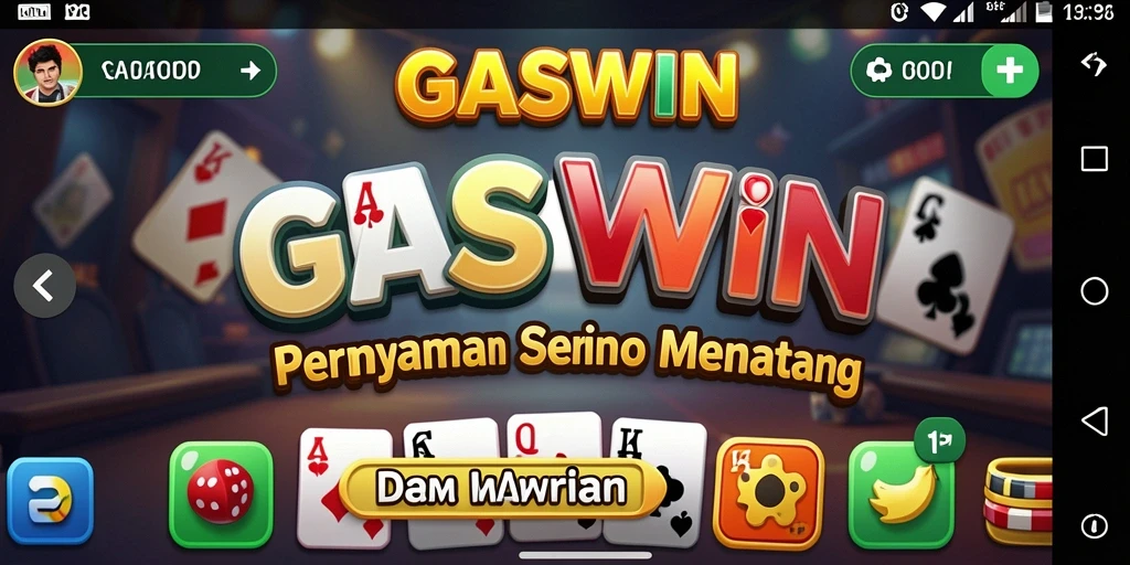 Tampilan gameplay seru di aplikasi GASWIN yang menampilkan permainan Domino.