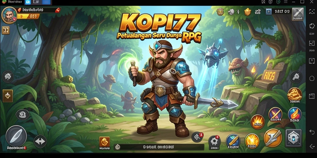 Tampilkan aksi seru dalam gameplay RPG KOPI77 yang mendebarkan.