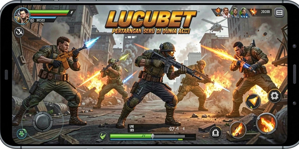 Screenshot gameplay LUCUBET dengan aksi pertarungan yang mendebarkan.