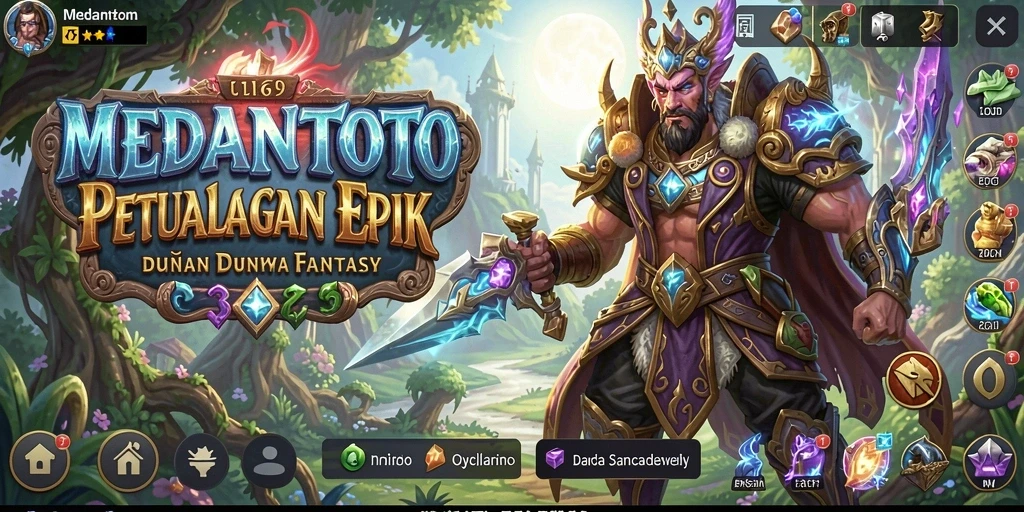Tampilan gameplay seru di dunia fantasi MEDANTOTO.