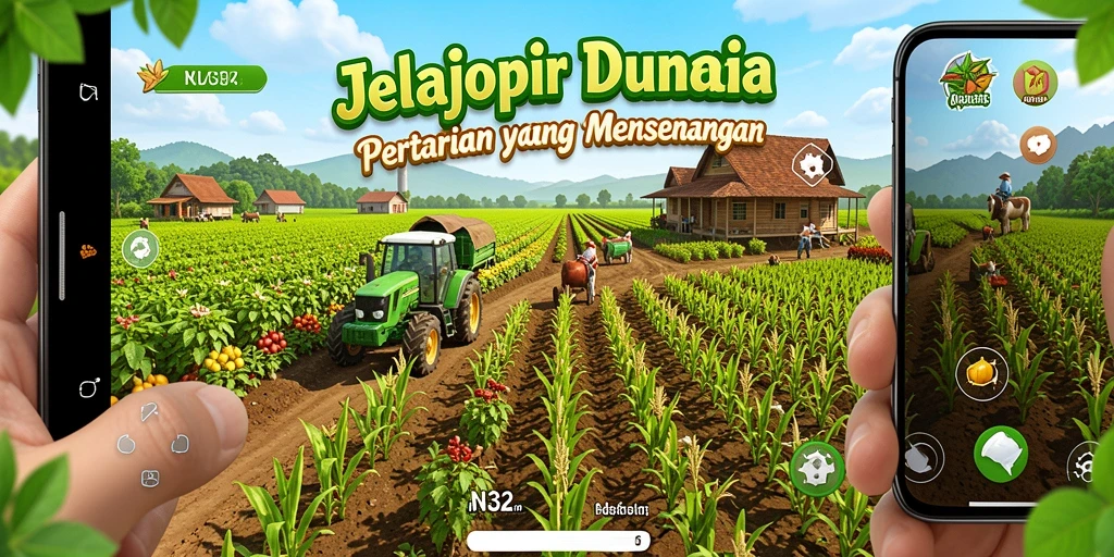 Tampilan gameplay N32 menunjukkan aktivitas bertani yang seru dan menyenangkan.