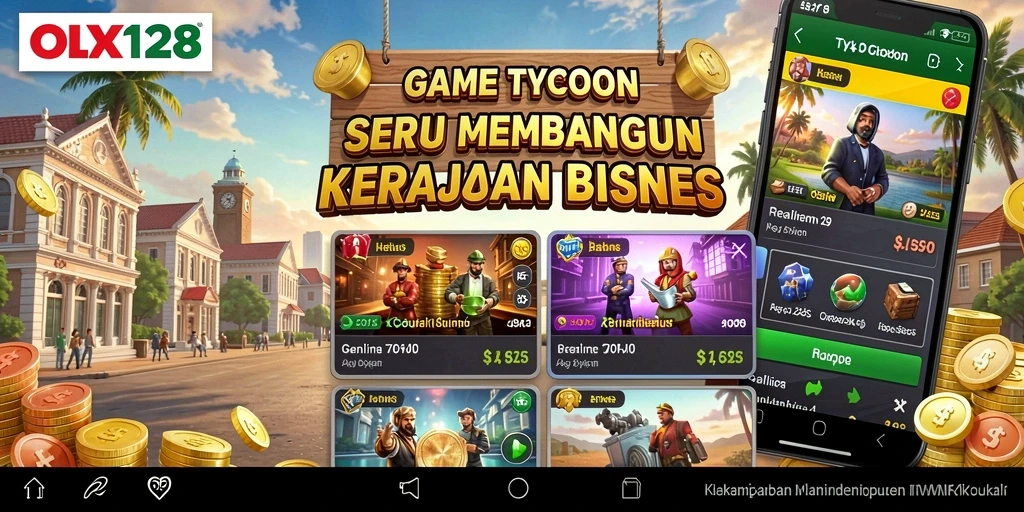 Screenshot OLX128 menampilkan gameplay Tycoon yang menarik.