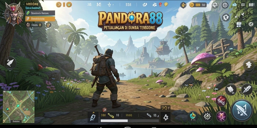 Tampilan menakjubkan dari gameplay PANDORA88 di dunia terbuka.