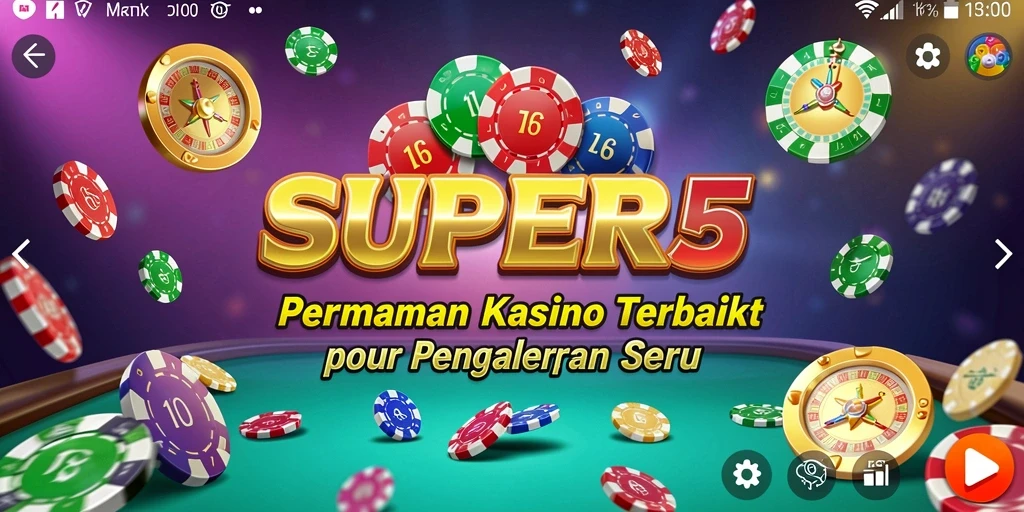 Tampilan gameplay Kasino SUPER5 yang seru dan menghibur.
