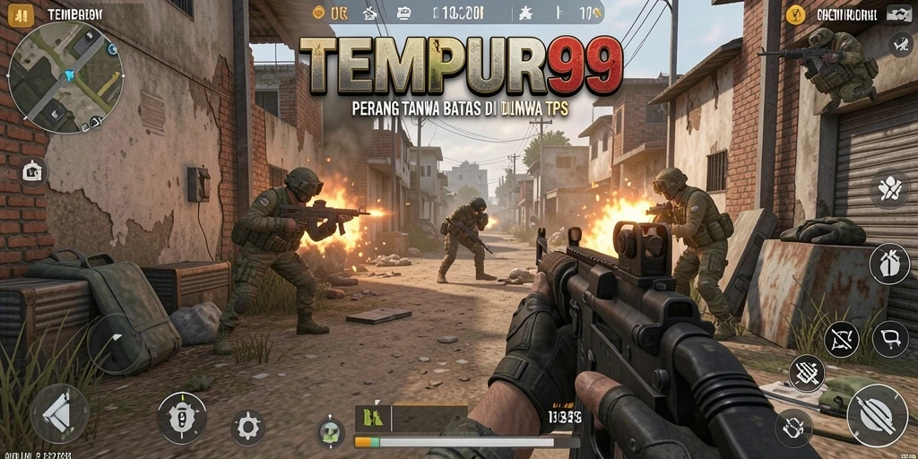 Gameplay TEMPUR99 yang intens dan seru di medan perang.