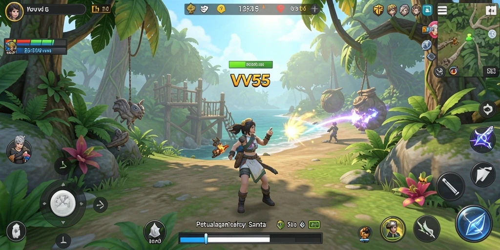 Tampilan seru gameplay VV55 yang menghibur.