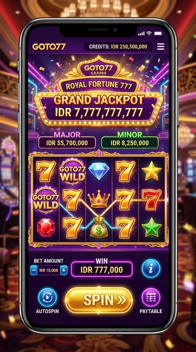 Tampilan fitur unggulan dari aplikasi goto77 yang mudah digunakan.